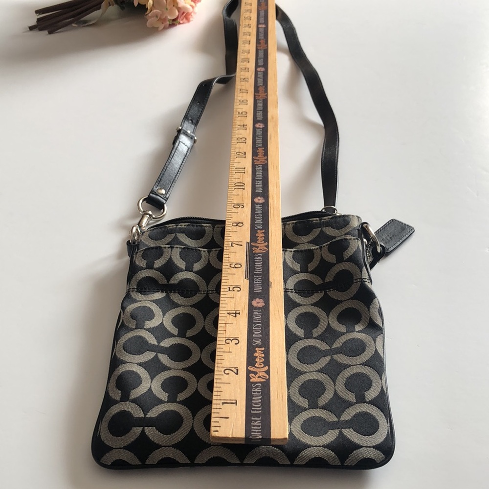 Coach black crossbody Kristin Signature Crossbody Black and Gray Fabric Coach - Picture 14 of 16